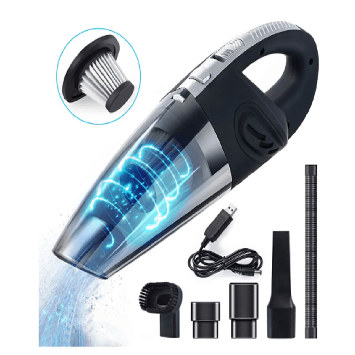 OEM - Aspirador de Mano Recargable para Espacios Pequeños - Ideal para Auto, Teclados y Sofás