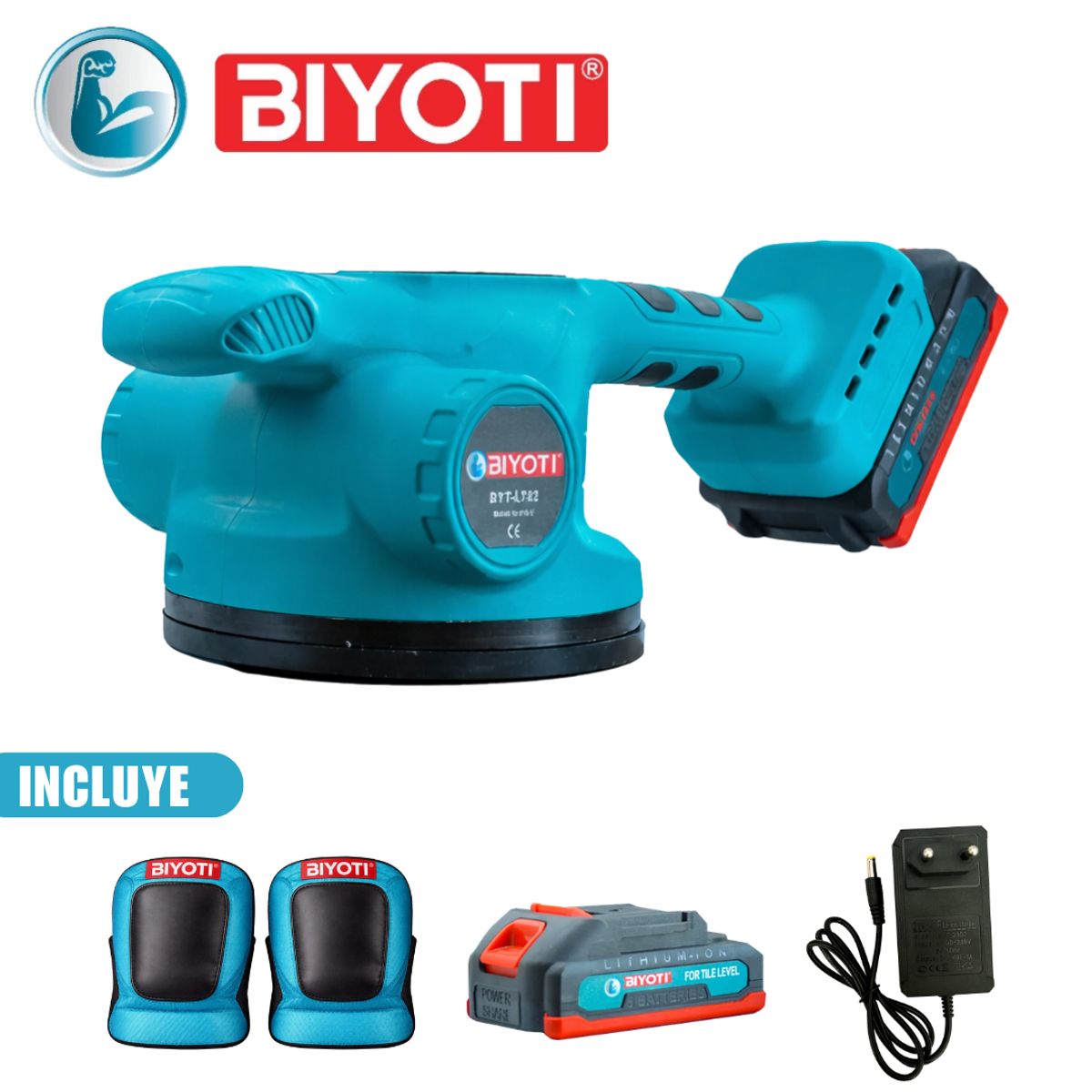 GENERICO - Vibradora de Ventosa Inalámbrica BIYOTI para Colocación de Porcelanato y Cerámica