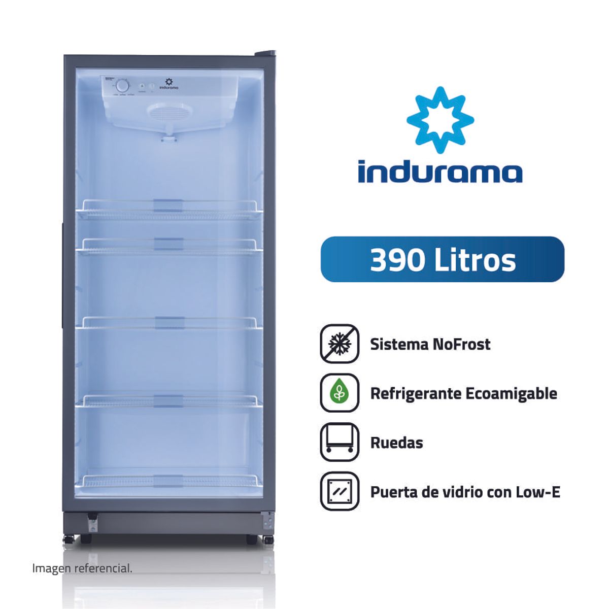Exhibidora Indurama 390L VFV520GR SD Gris, marca INDURAMA - Foto Principal