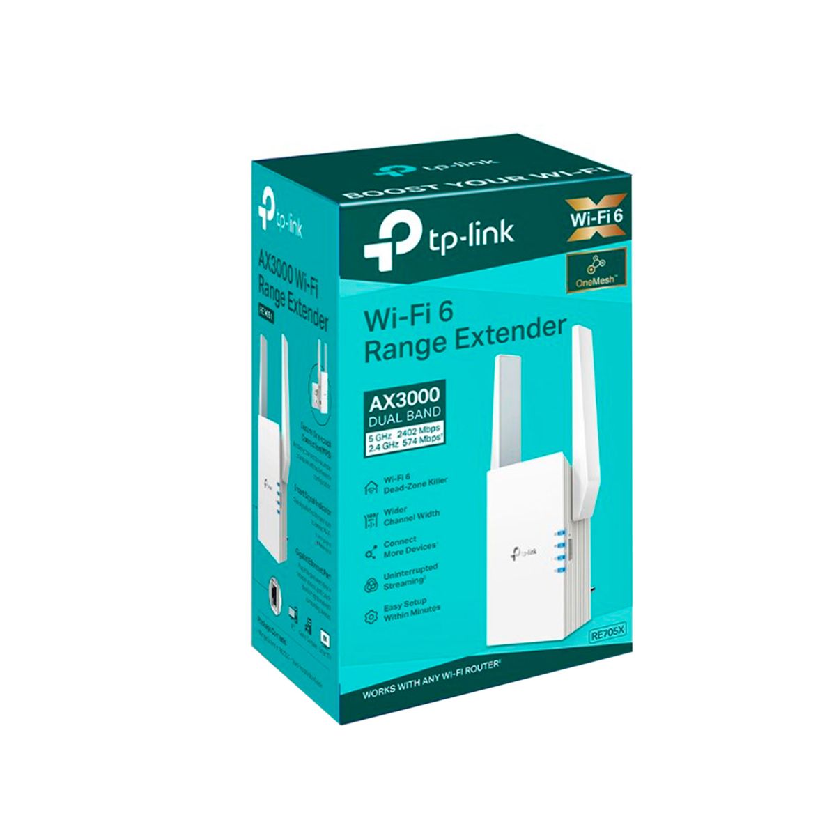 TP LINK - EXTENSOR DE RANGO TP-LINK RE705X WI-FI 6 DUAL BAND PN RE705X