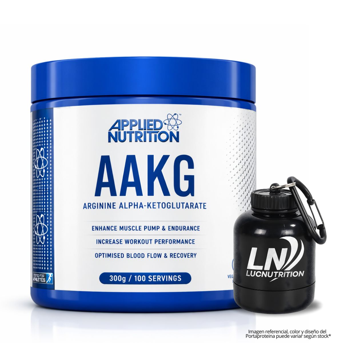 APPLIED NUTRITION - AAKG - Arginine Alpha-Ketoglutarate / Arginina Applied Nutrition 300 G - 100 Serv + Portaproteina