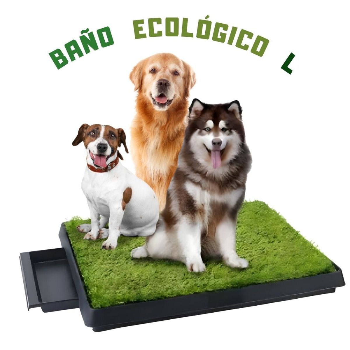 GENERICO - Baño ECOLÓGICO Césped de Entrenamiento Sanitario para Mascotas L