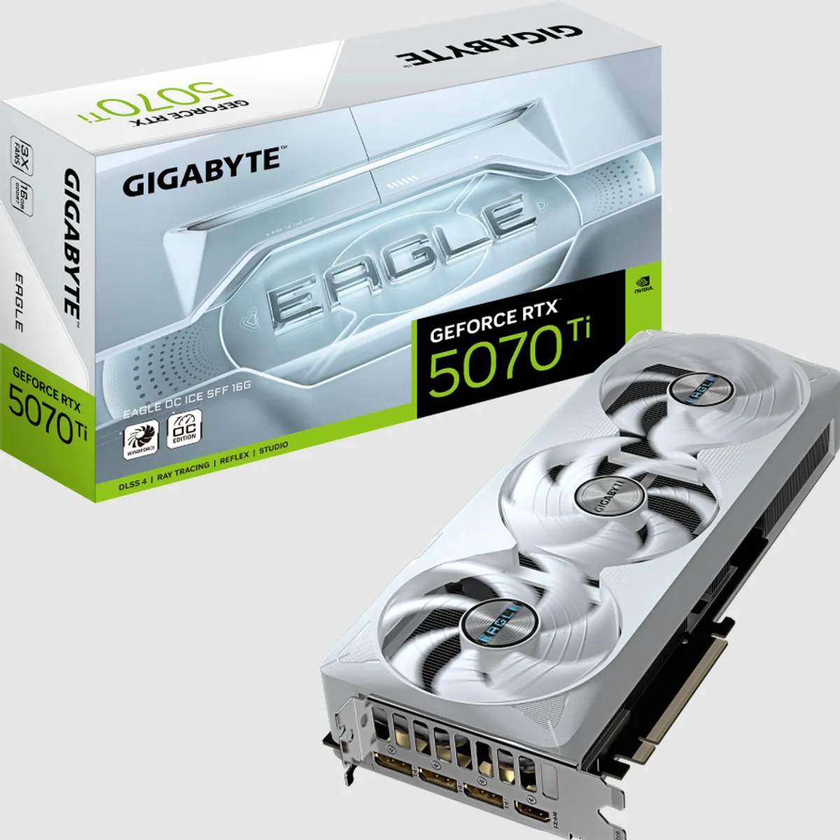GIGABYTE - TARJETA VIDEO GIGABYTE RTX 5070 TI EAGLE OC ICE GV-N507TEAGLEOC ICE-16GD 16GB - GDDR7 X3 FAN 256 BIT