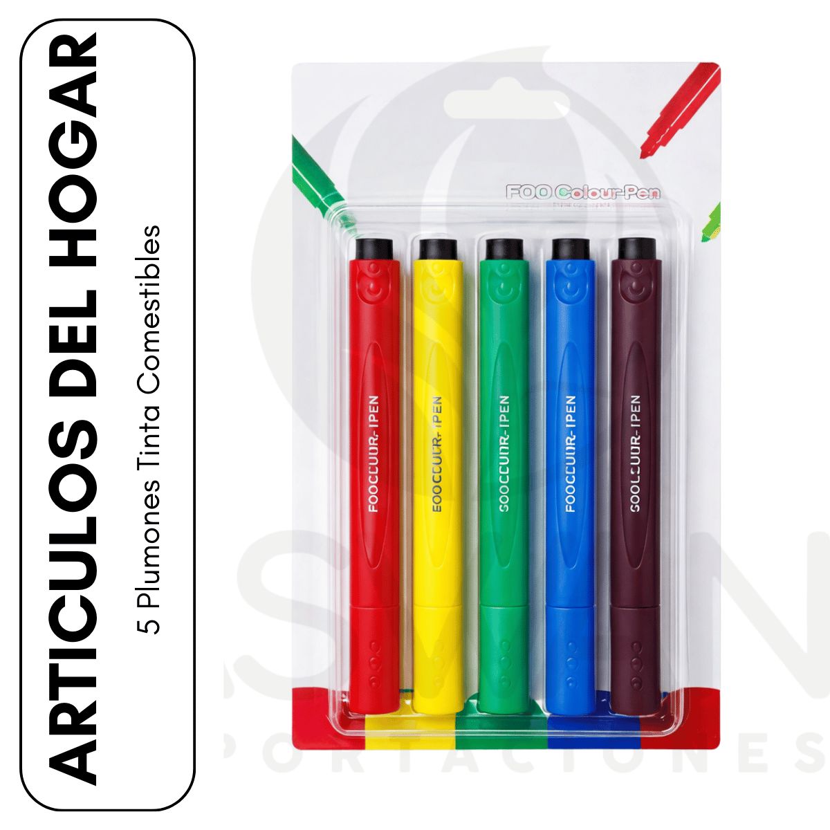 GENERICO - 5 Plumones Tinta Comestibles