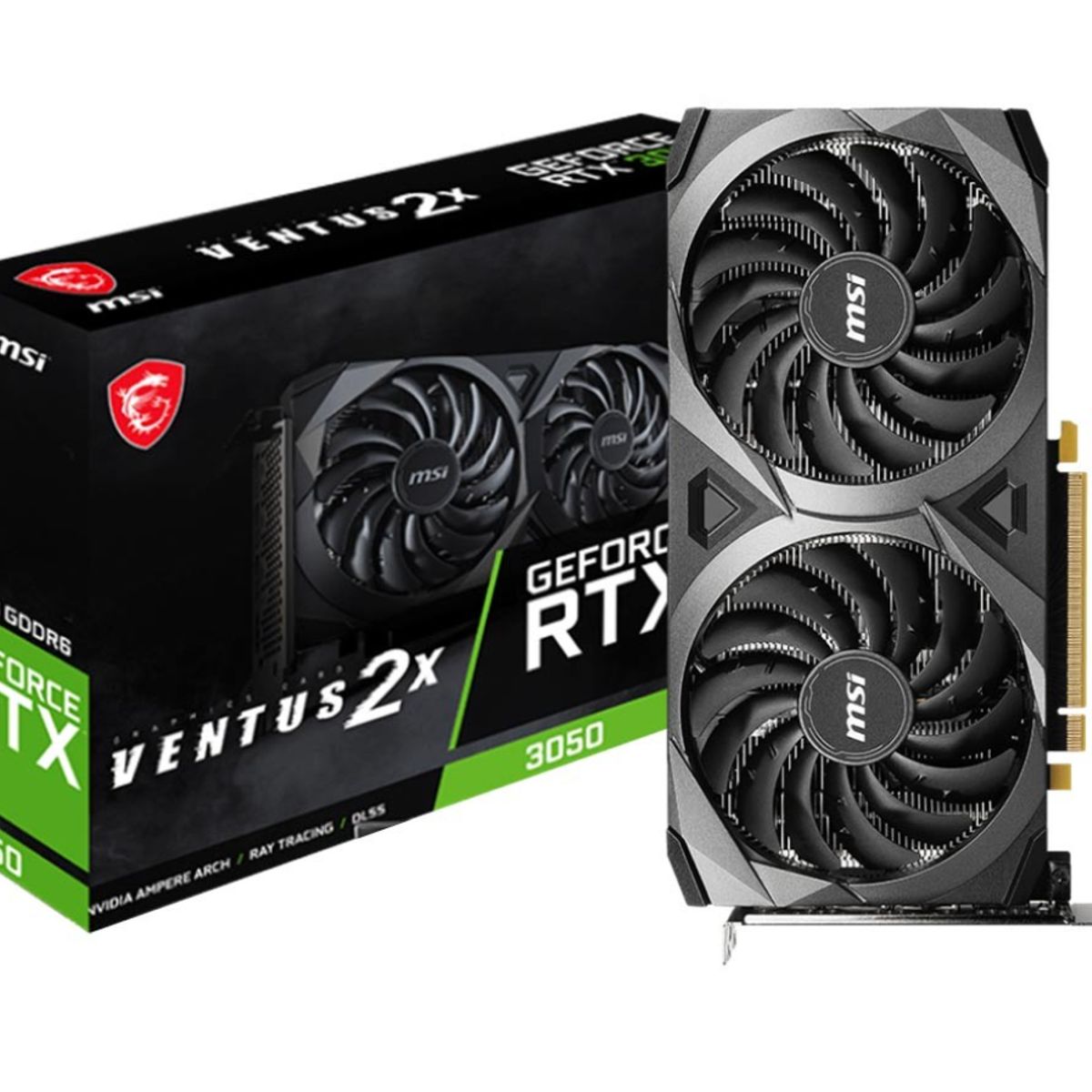 MSI - TARJETA DE VIDEO MSI RTX 3050 VENTUS 2X OC 6GB GDDR6 912-V812-016 GEFORCE NVIDIA 96 BITS, 2 FAN