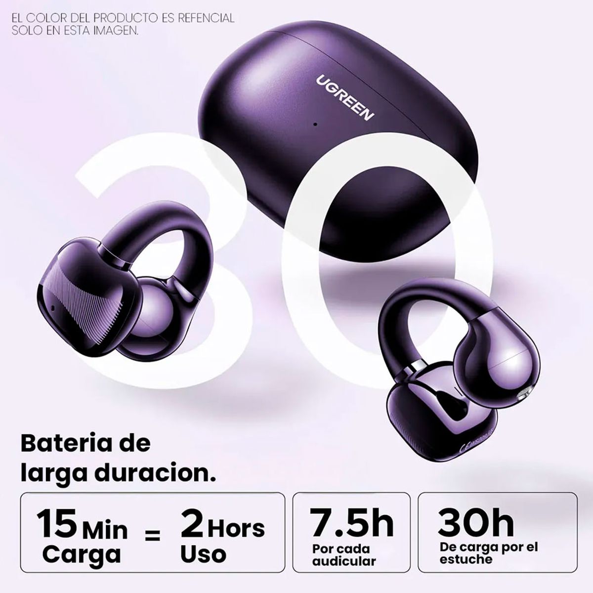 UGREEN - Audífonos Ugreen Hitune S3 WS209 Open Ear Bluetooth 5.4 30h