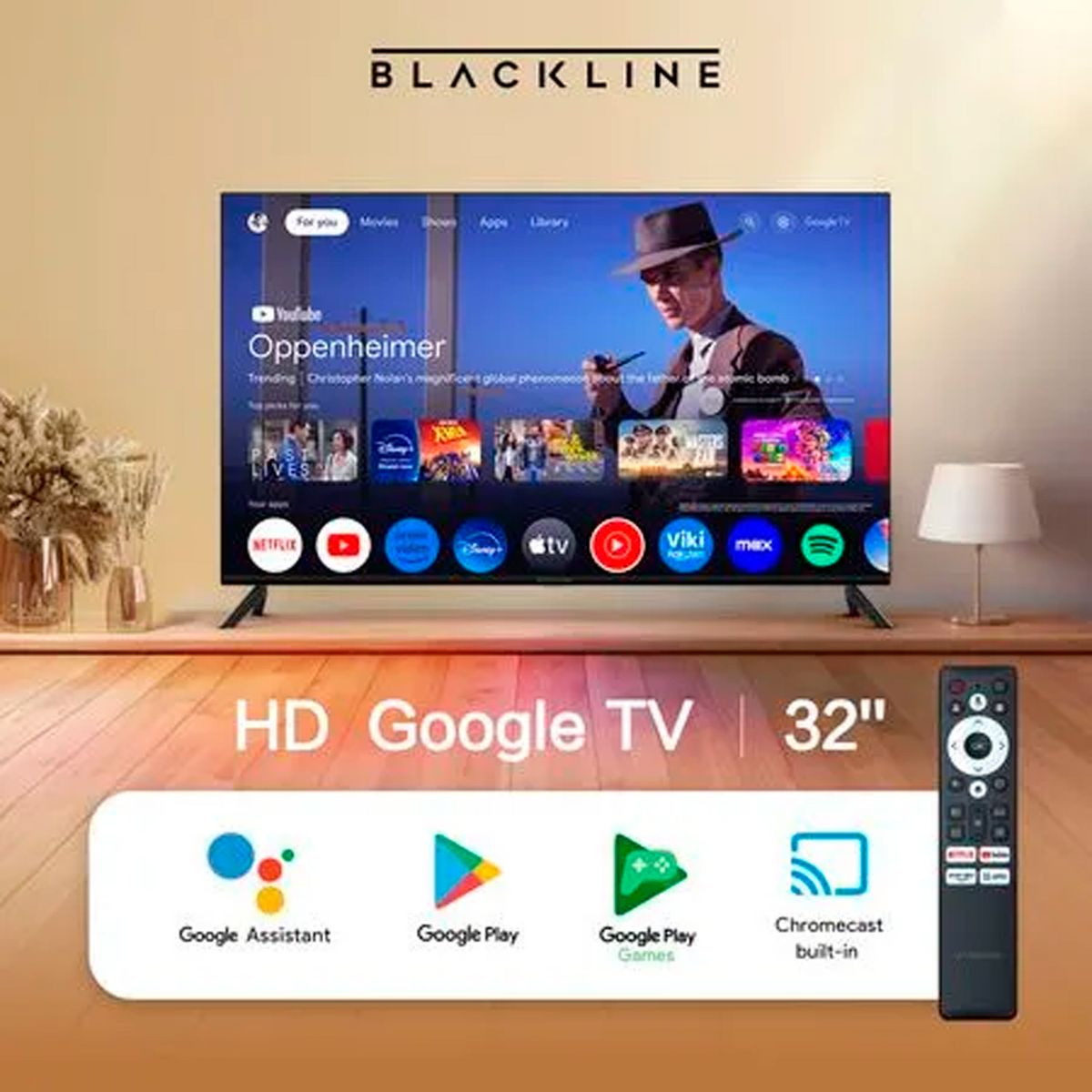 BLACKLINE - Televisor BLACKLINE LED 32 HD Smart TV BL32-T3000HD