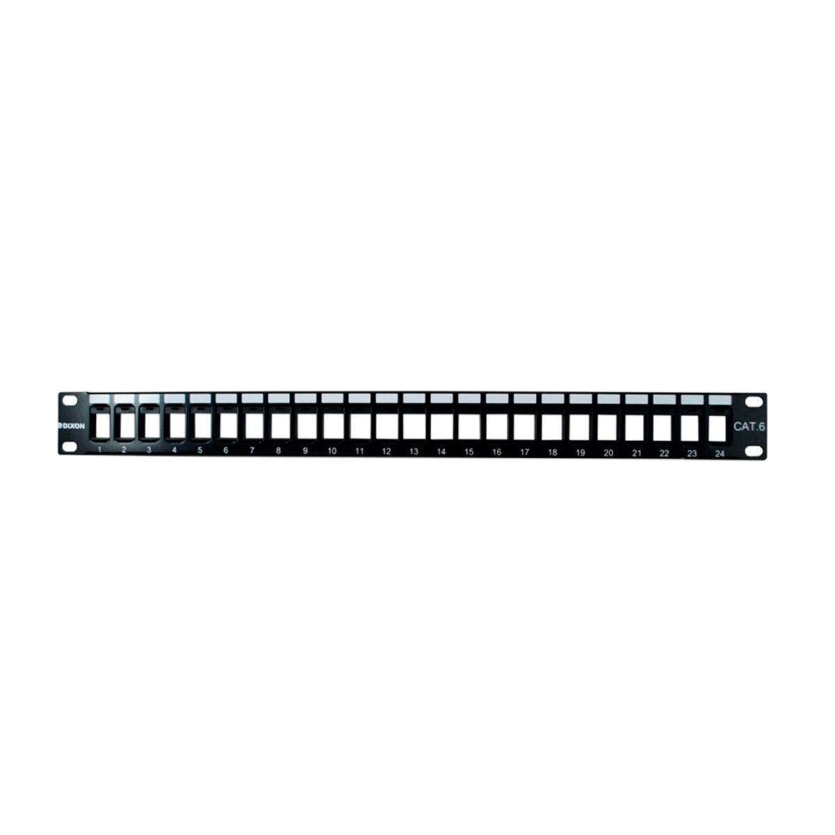 DIXON - PANEL MODULAR DIXON CAT6 24 PUERTOS VACIOS NEGRO P-N PKJ24-C6-A-BK