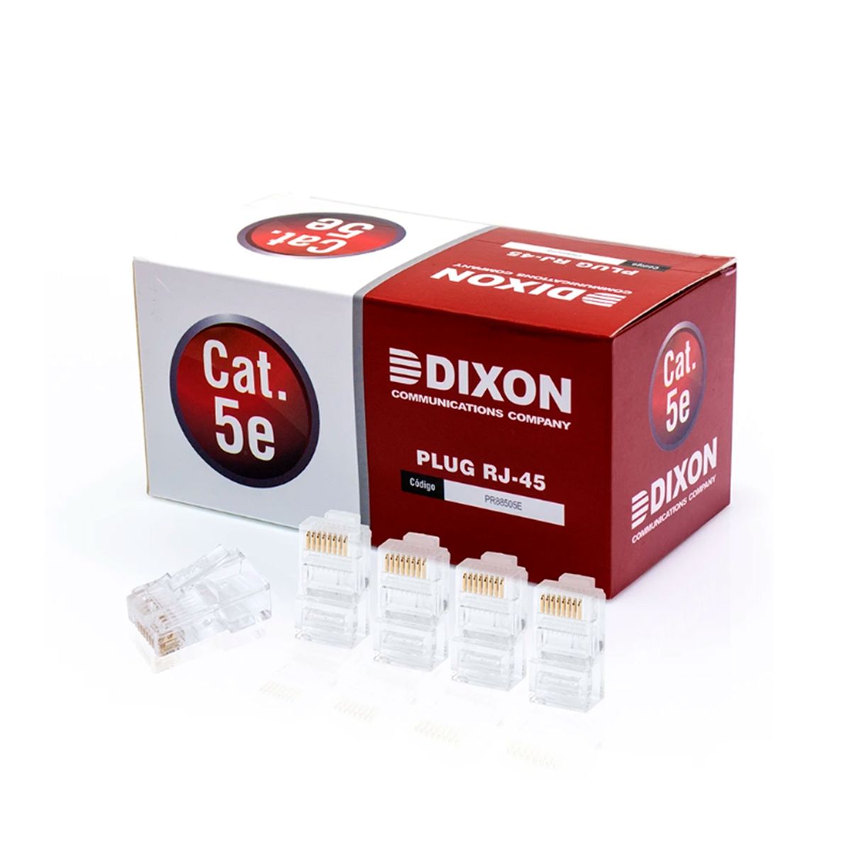 DIXON - CONECTORES RJ-45 DIXON CAT.5E CAJA DE 100 UNIDADES - P-N PR88505E-CN