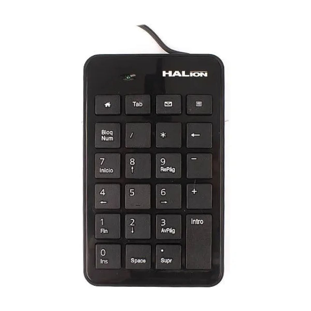 HALION - Teclado numérico HALION K-119 23 teclas USB Negro