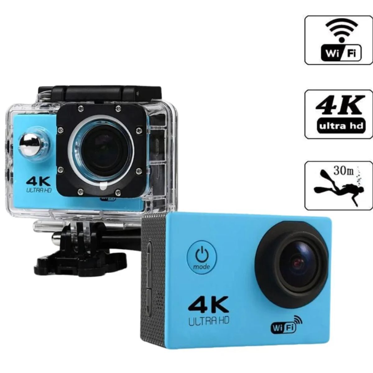 GENERICO - Camara Video Go Pro 4K de Acción Deporte Acuatico