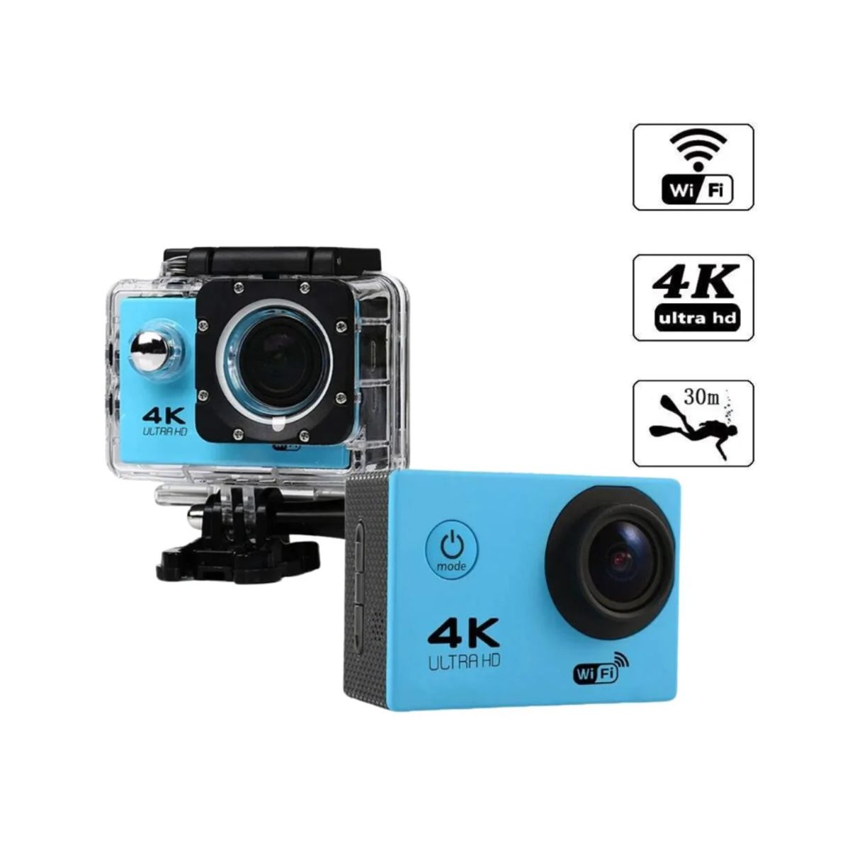 GENERICO - Camara Video Go Pro 4K de Acción Deporte Acuatico