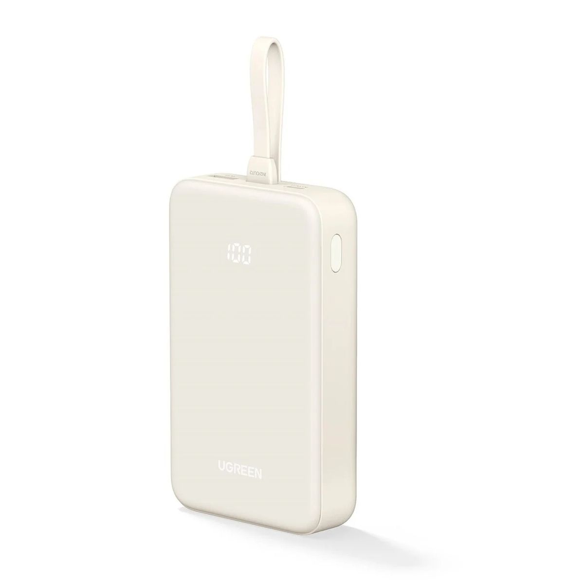 UGREEN - Batería externa UGREEN de 20000 mAh con cable integrado  de 30W - Beige