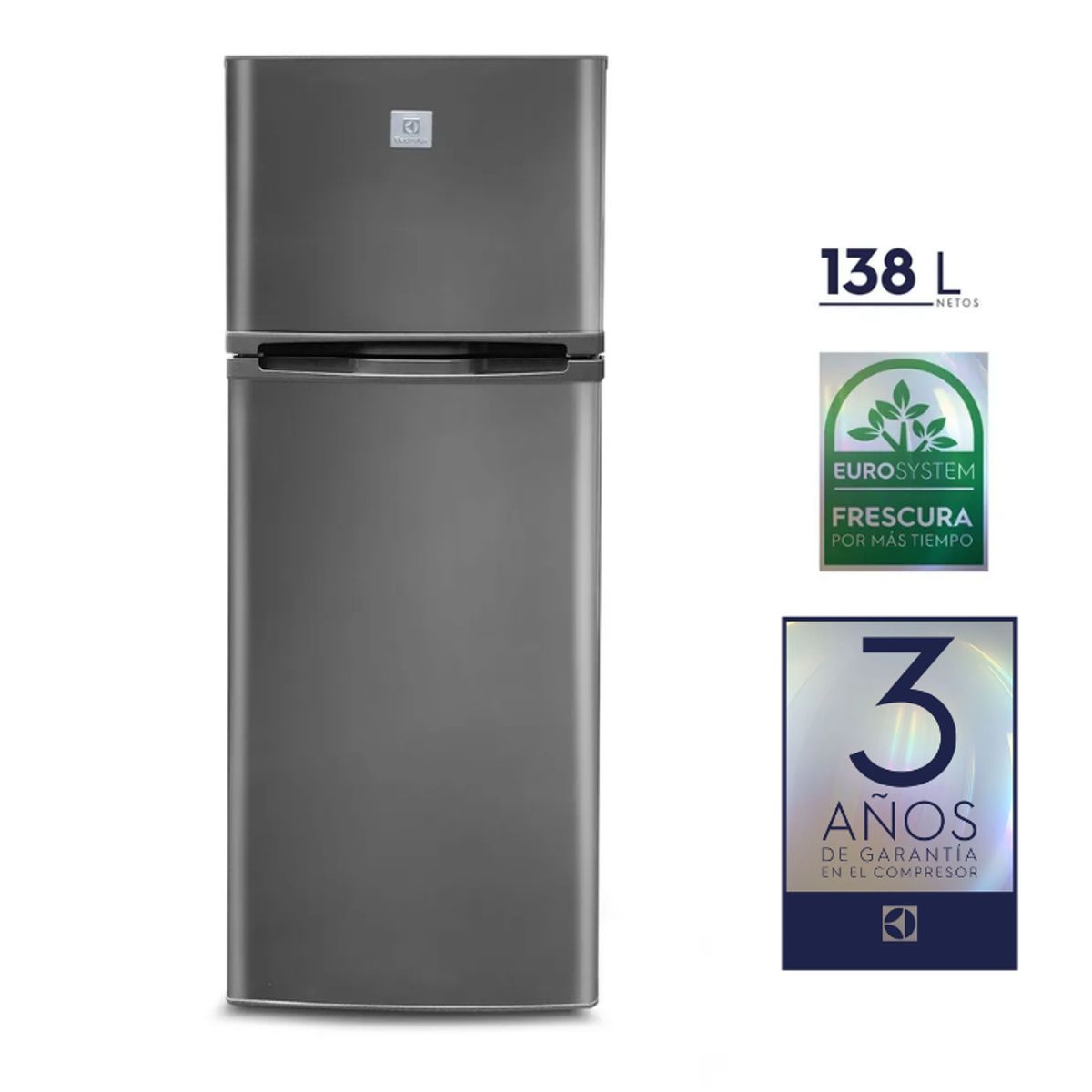 ELECTROLUX - Refrigerador ELECTROLUX Frost Top Mount ERT18G2HNI 138L Silver