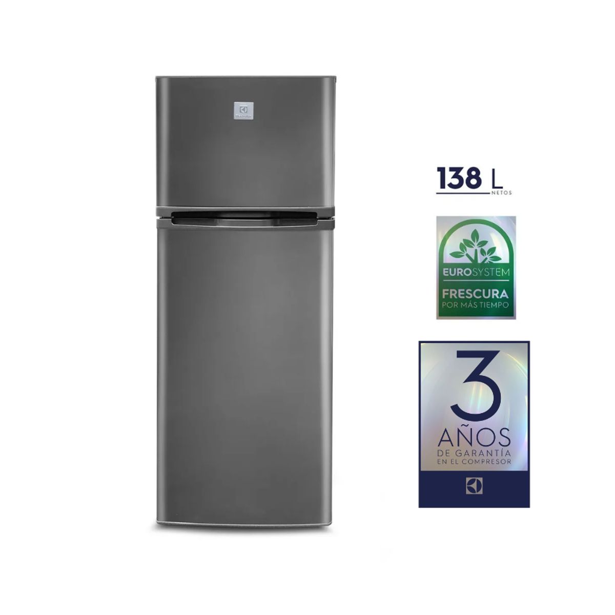 ELECTROLUX - Refrigerador ELECTROLUX Frost Top Mount ERT18G2HNI 138L Silver