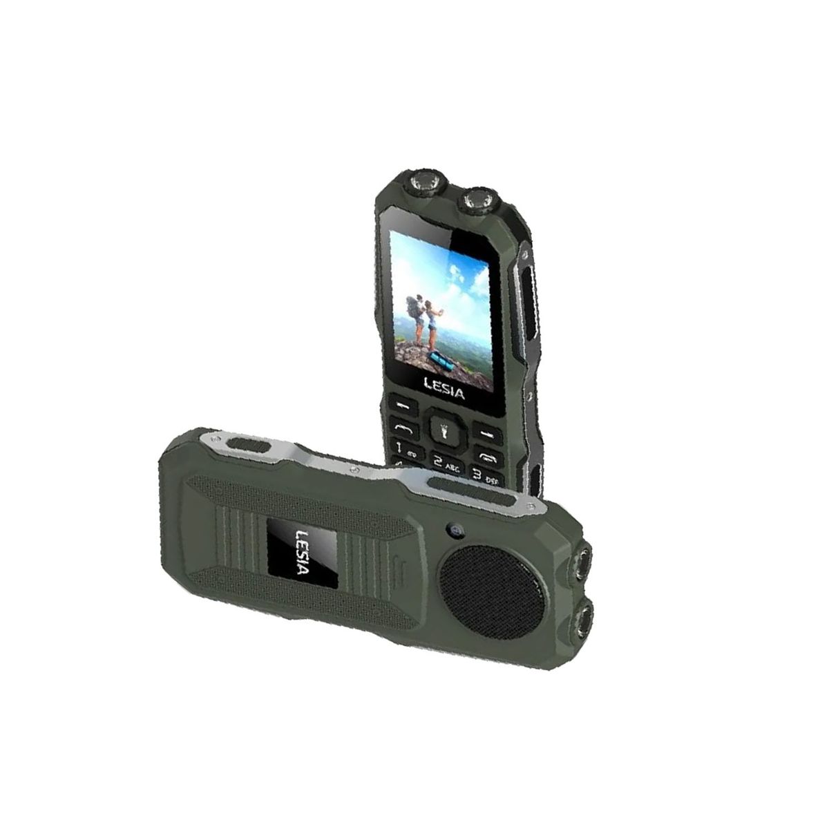 GENERICO - Celular Basico Lesia Mega 4G Verde Conectividad Rápida y Fluida