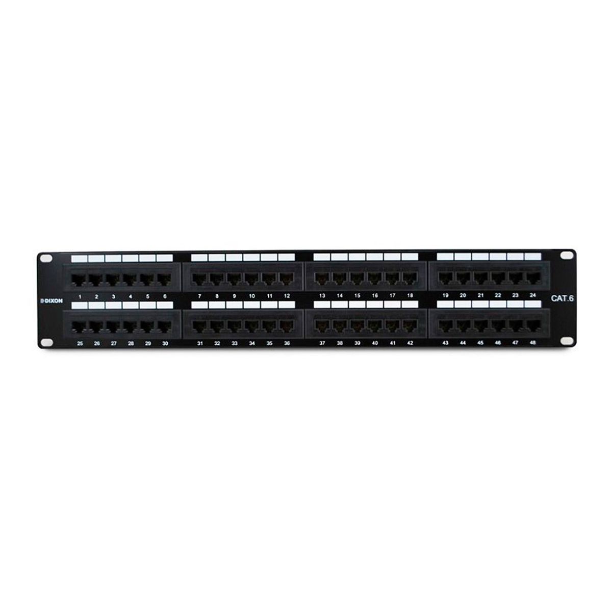 DIXON - PANEL MODULAR DIXON CAT6 48 PUERTOS 1 RU NEGRO P-N P48T-K11-C6C-BK