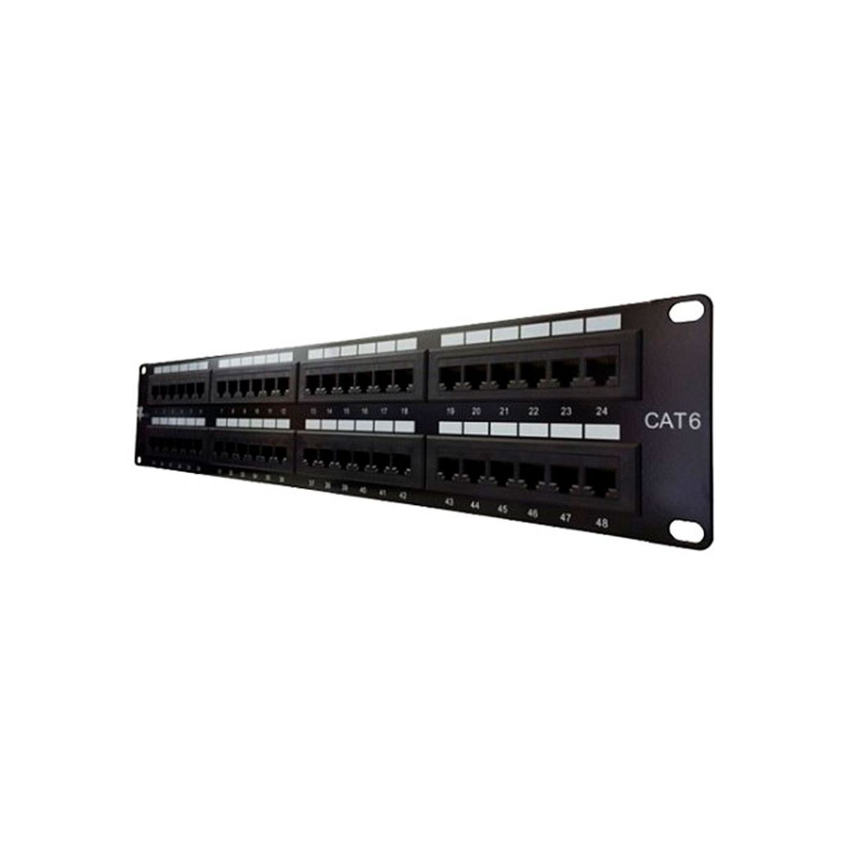 DIXON - PANEL MODULAR DIXON CAT6 48 PUERTOS 1 RU NEGRO P-N P48T-K11-C6C-BK