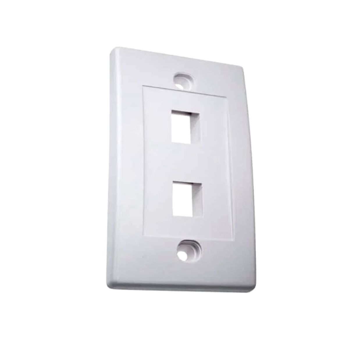 DIXON - FACE PLATE DIXON 2 PUERTOS 70MM X 114MM BLANCO - P-N JE317A-V2-WH