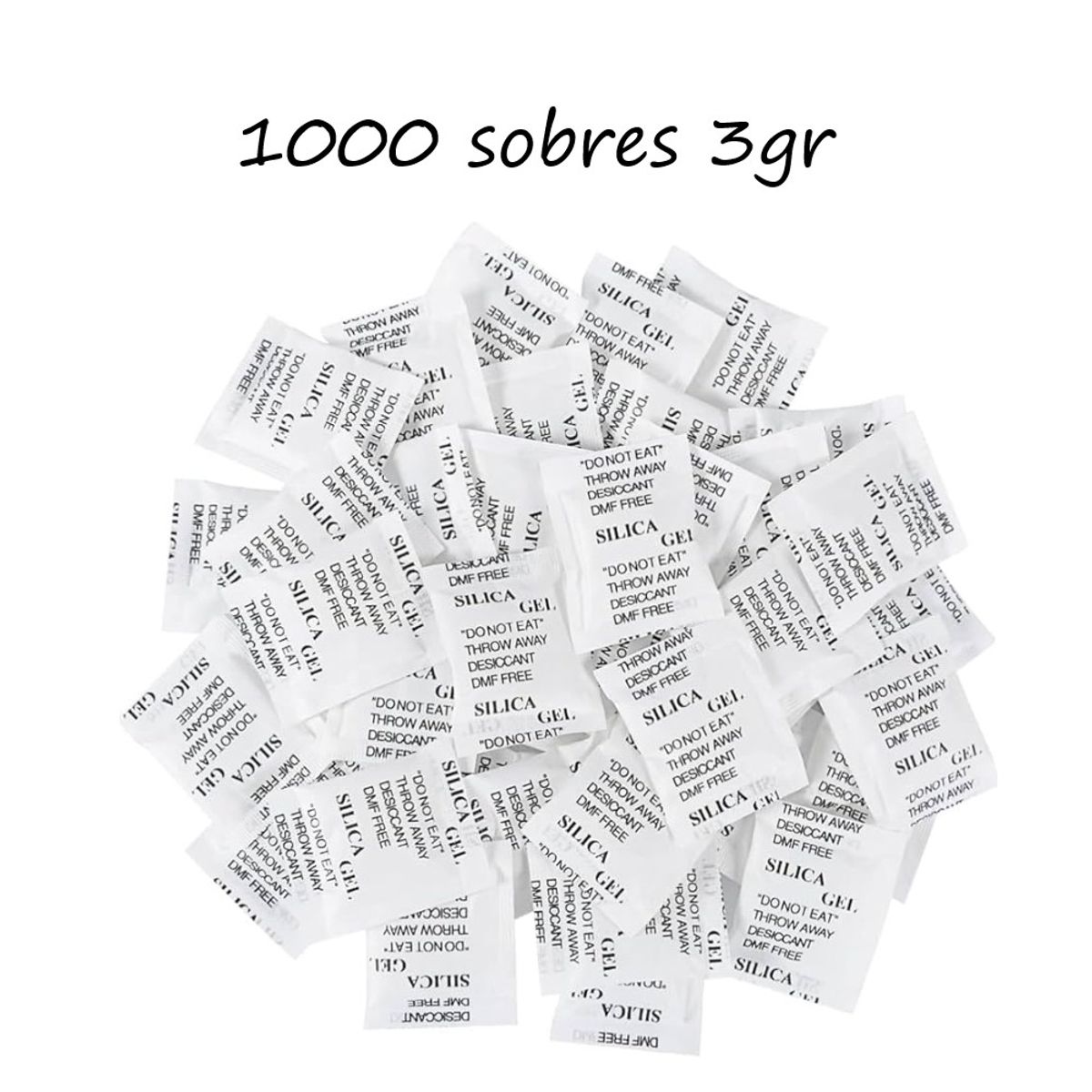 GENERICO - Gel Silica Pack De 1000 Sobres De 3gr Gel Silica