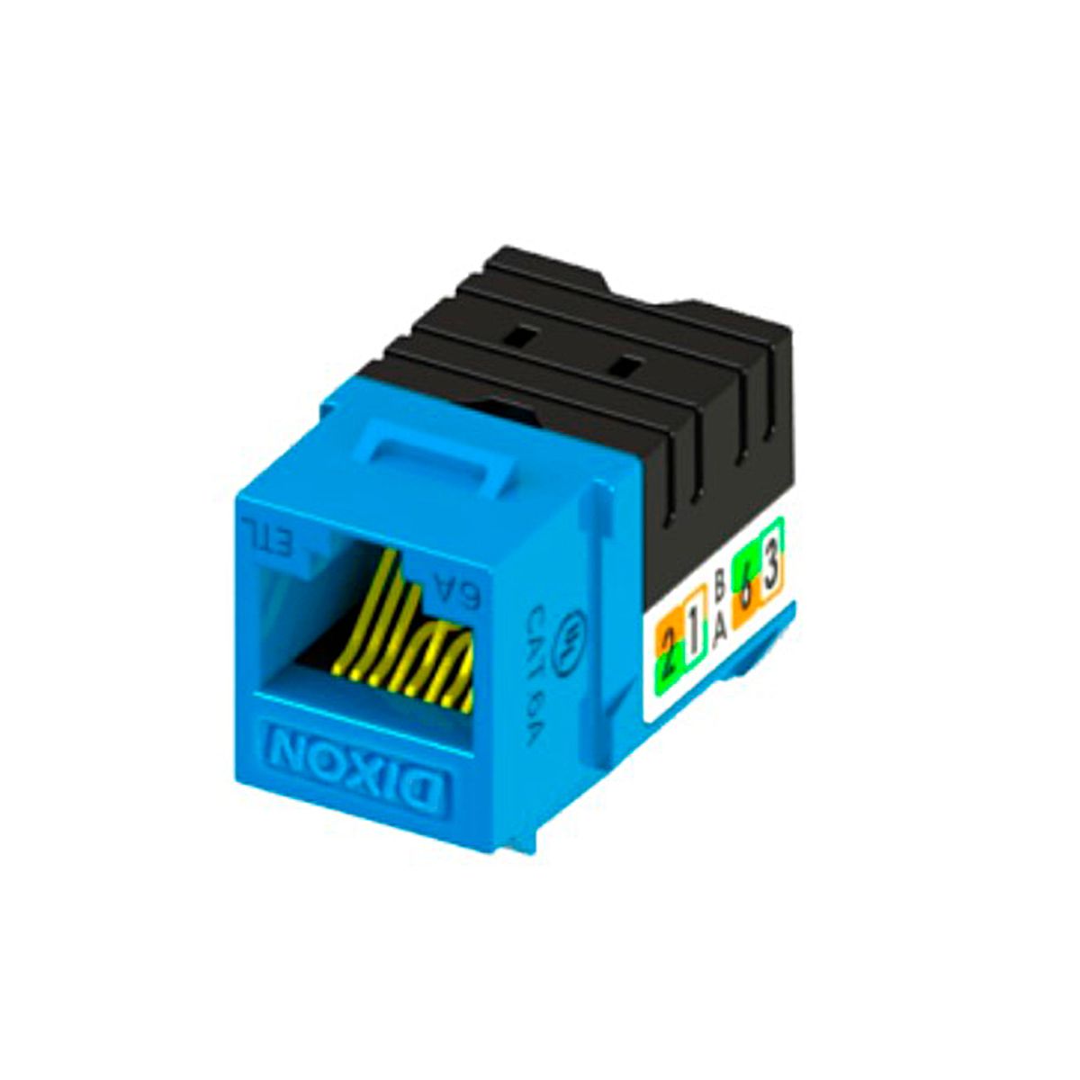 DIXON - JACK RJ-45 DIXON CAT6A DE 23-26 AWG COLOR AZUL P-N KJ38-C6A-US-BLN