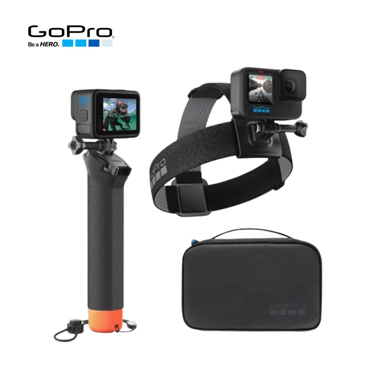 GOPRO - Kit Aventura GoPro AKTES‑003‑VN Handler Correa Cabeza Estuche