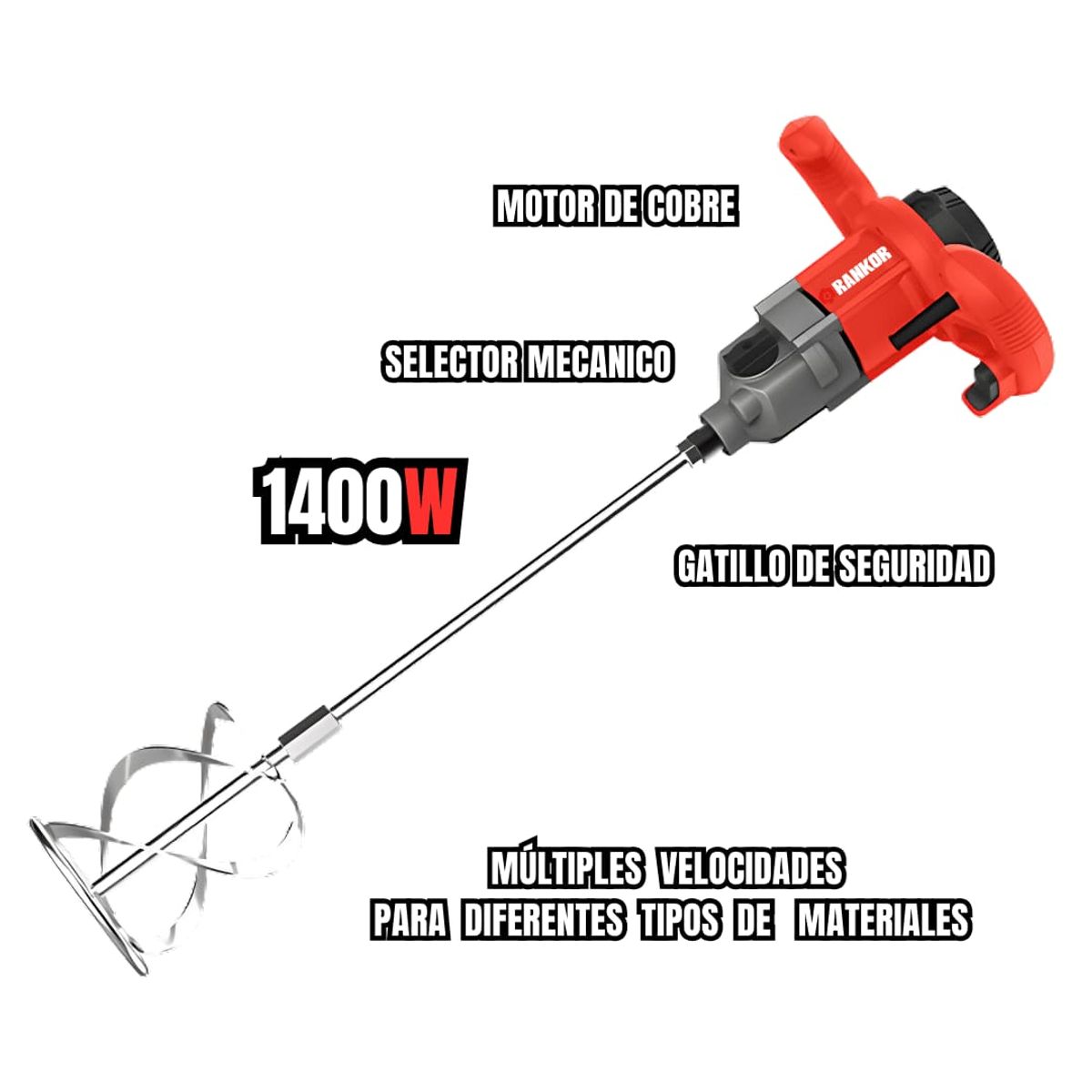 RANKOR - MEZCLADORA INDUSTRIAL RANKOR 1400W