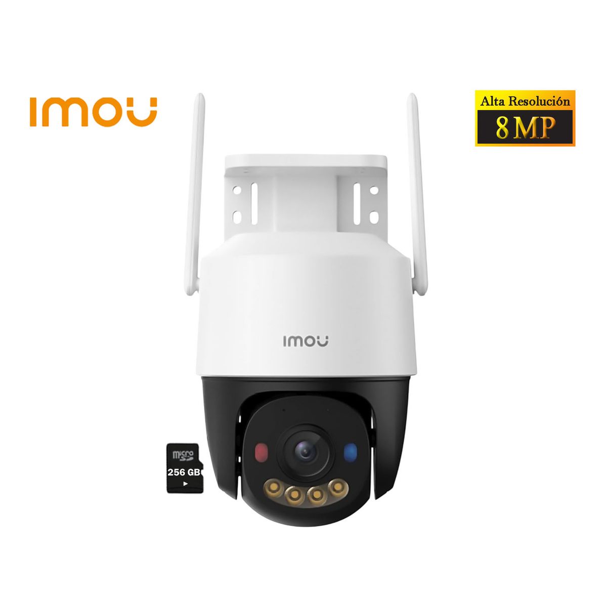 IMOU - Cámara Wifi Cruiser SC 8MP Detección Vehículo Visión Noche Color Luz Alarma 256GB