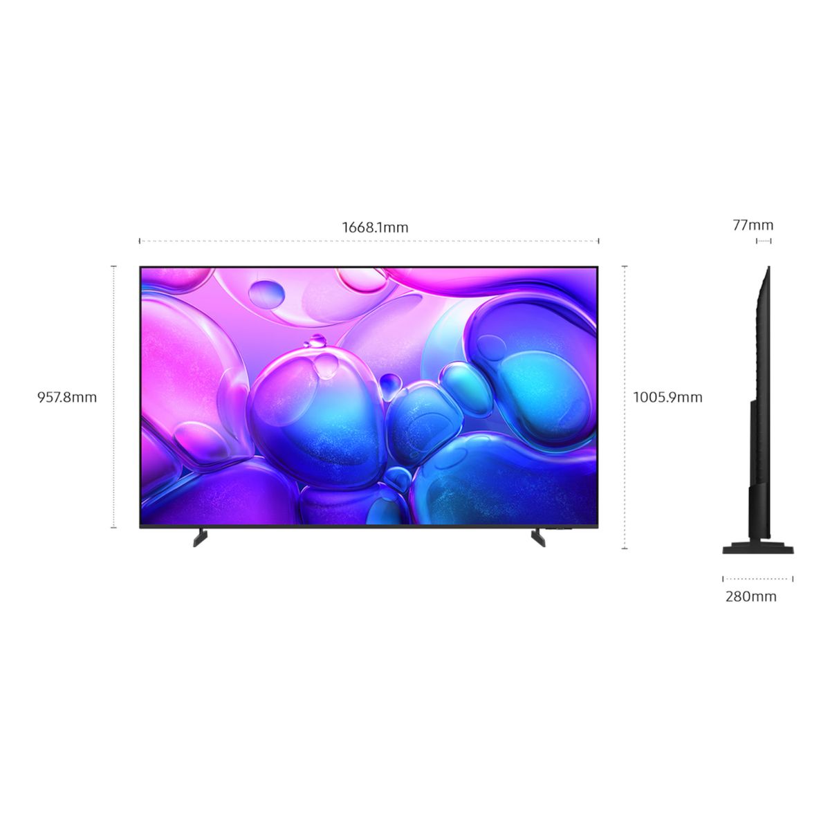 SAMSUNG - Televisor Samsung QLED 75 Smart TV 4K QN75Q6FA + Rack + Antena