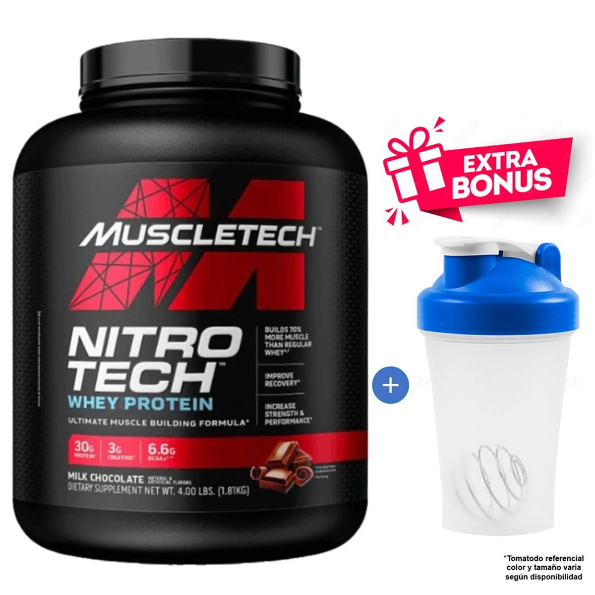 Muscletech - Nitro Tech Ultimate Whey Protein Chocolate 1.81 kg Polvo Oral