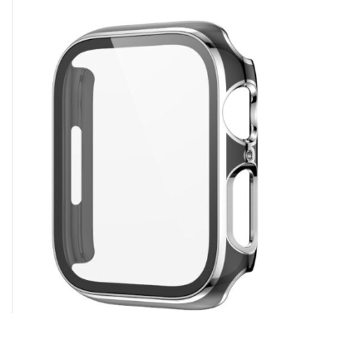 GENERICO - Bumpers para Apple Watch Bordes Plateados 38mm - NEGRO