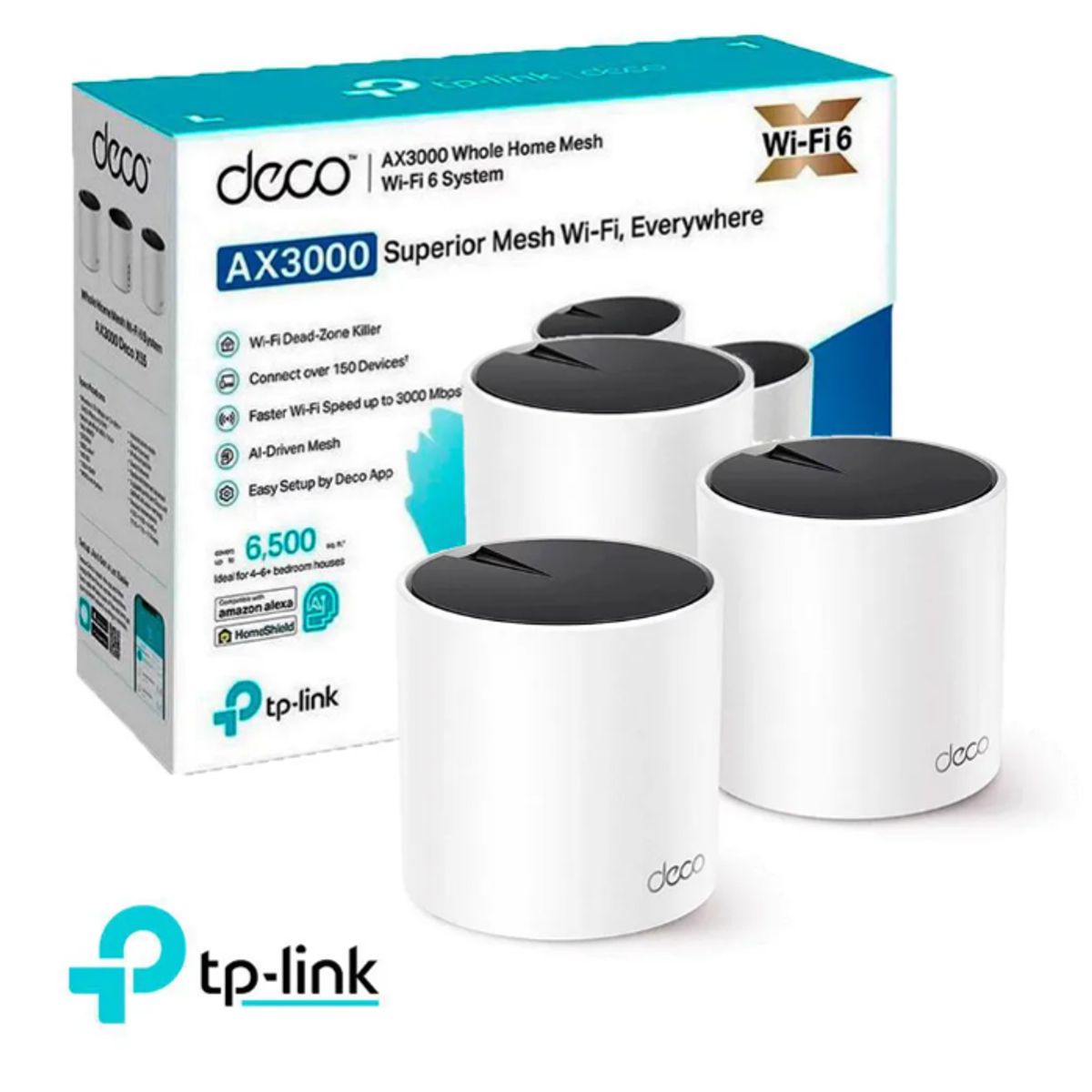 TP LINK - Deco X55 3 Pack Mesh Sistema Wi-Fi 6 AX3000
