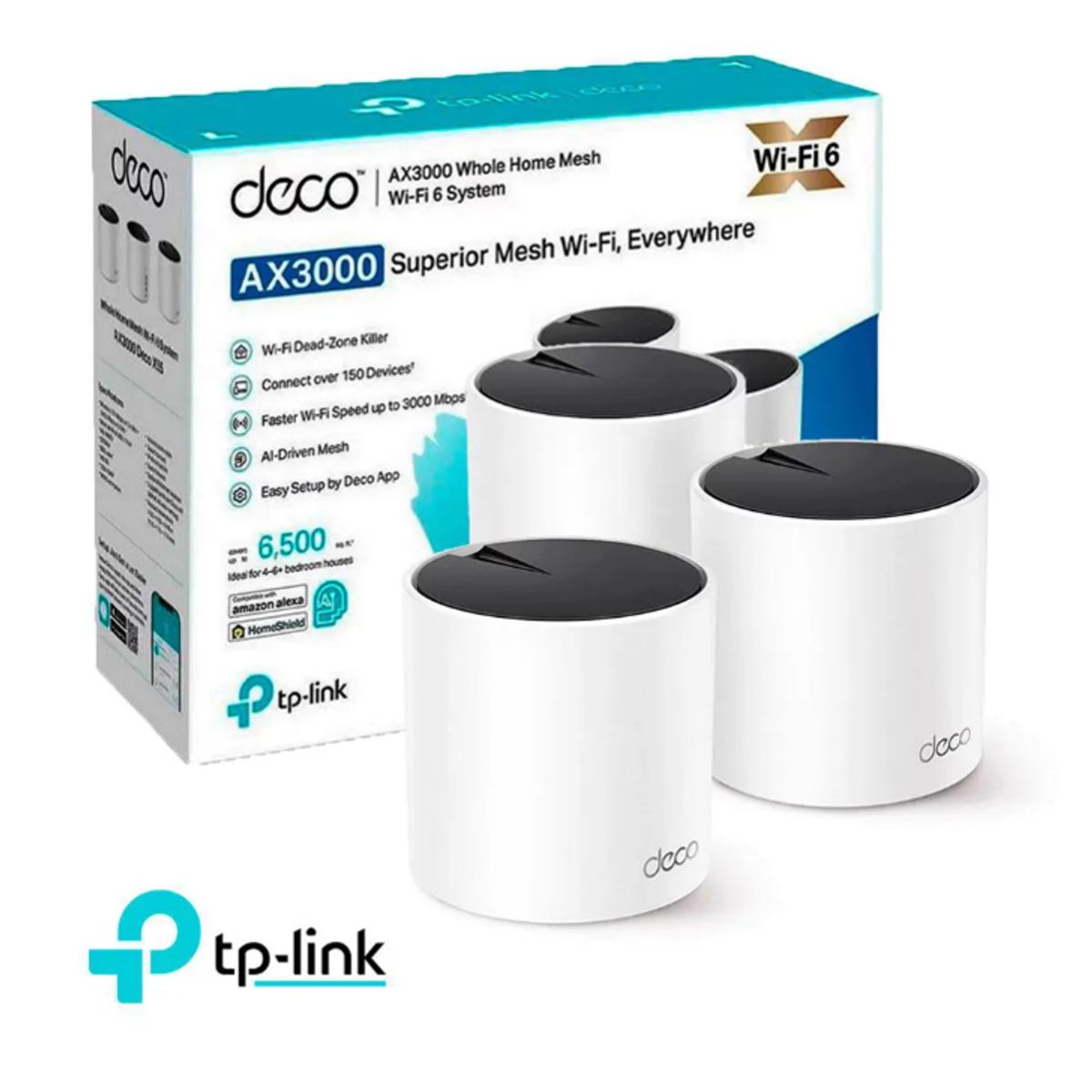 TP LINK - Deco X55 3 Pack Mesh Sistema Wi-Fi 6 AX3000