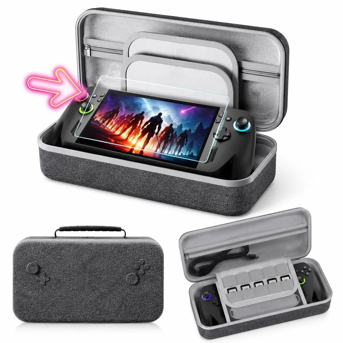 GENERICO - MICA+ Estuche Case Viaje Rígido Asus XBOX  ROG Ally y X
