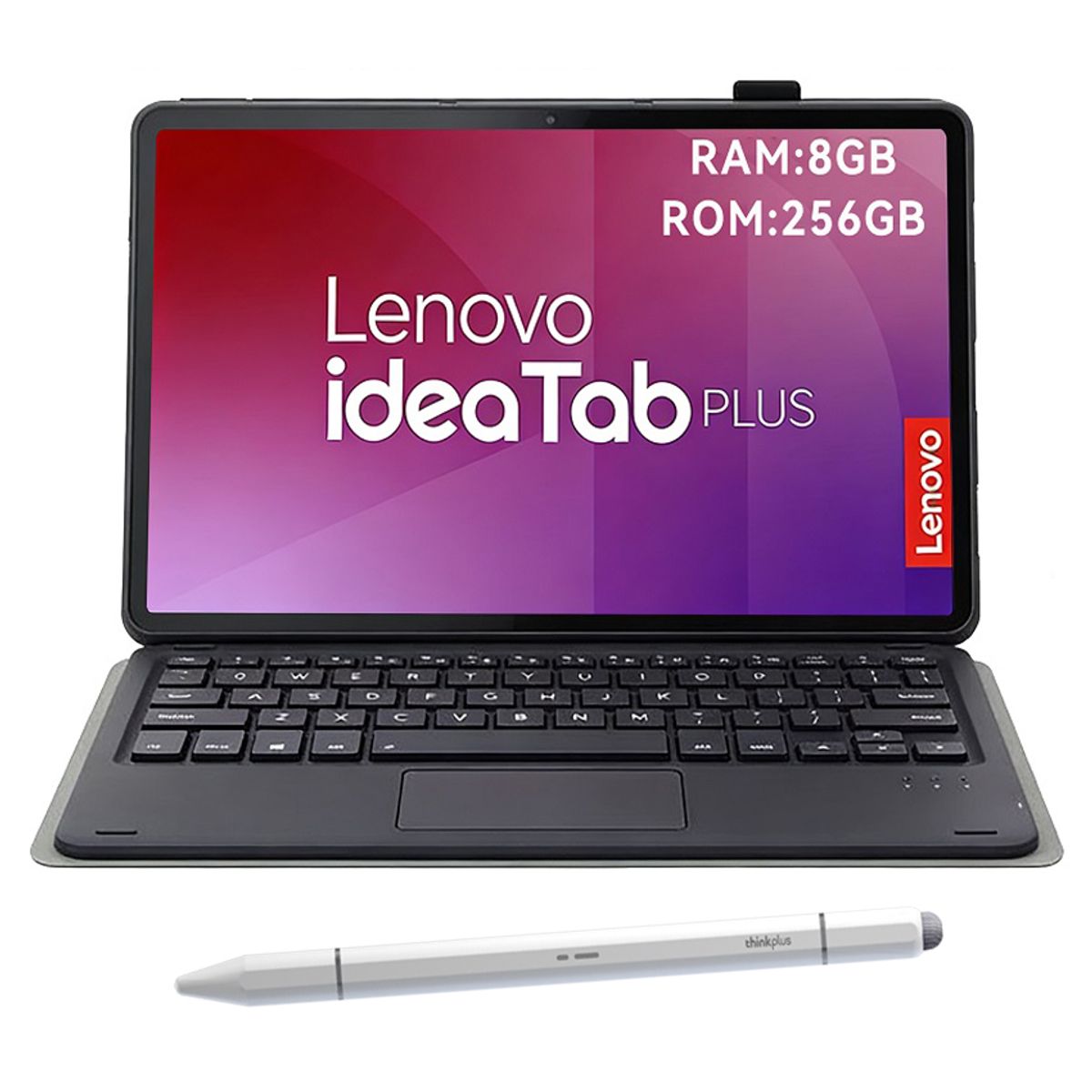 LENOVO - Lenovo Tablet Idea Tab Plus 8GB+256GB WiFi 12.1 Gris+Teclado Negro+Lapiz
