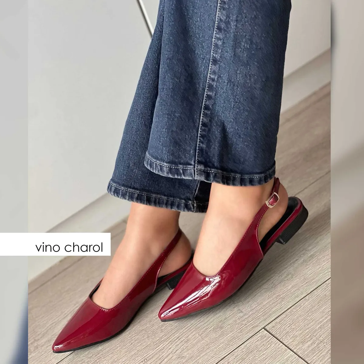 GENERICO - SLINGBACKS ZAZA VINO CHAROL MUJER KLAE