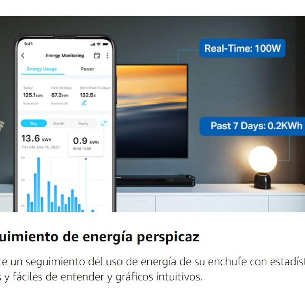 TP LINK - TP-Link Tapo P210M Smart Plug  Enchufe Inteligente Wi-Fi con Matter y Monitoreo de Energía