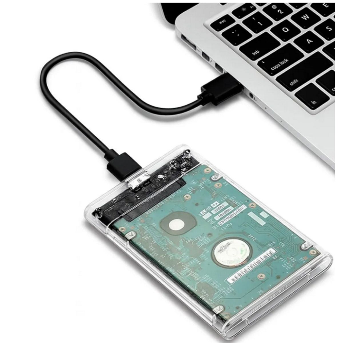 SEISA - Case Disco Duro Externo 2.5 Seisa Transparente USB 3.0 SATA SSD HDD