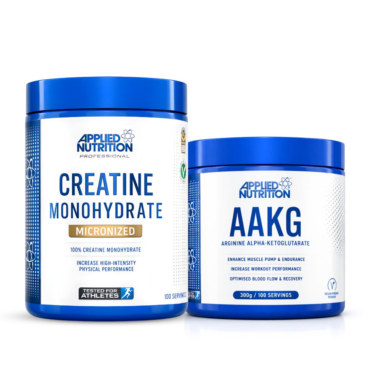 Applied Nutrition - Creatina Applied Nutrition 500 G + Arginina - AAKG Applied Nutrition 300 G - 100 Serv