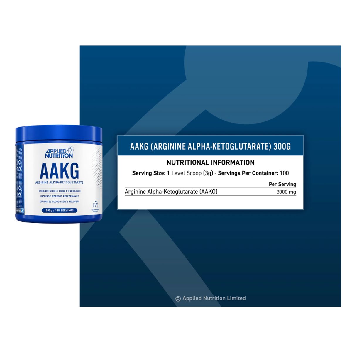 Applied Nutrition - Creatina Applied Nutrition 500 G + Arginina - AAKG Applied Nutrition 300 G - 100 Serv