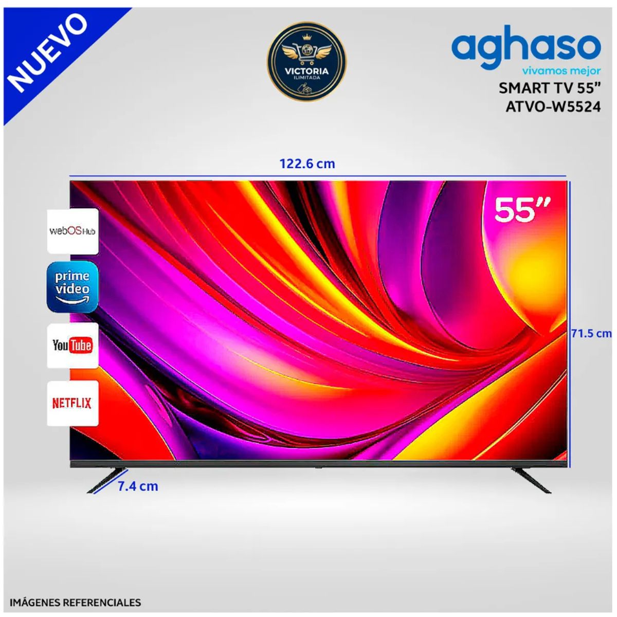 AGHASO - TELEVISOR AGHASO 55 ULTRA HD 4K