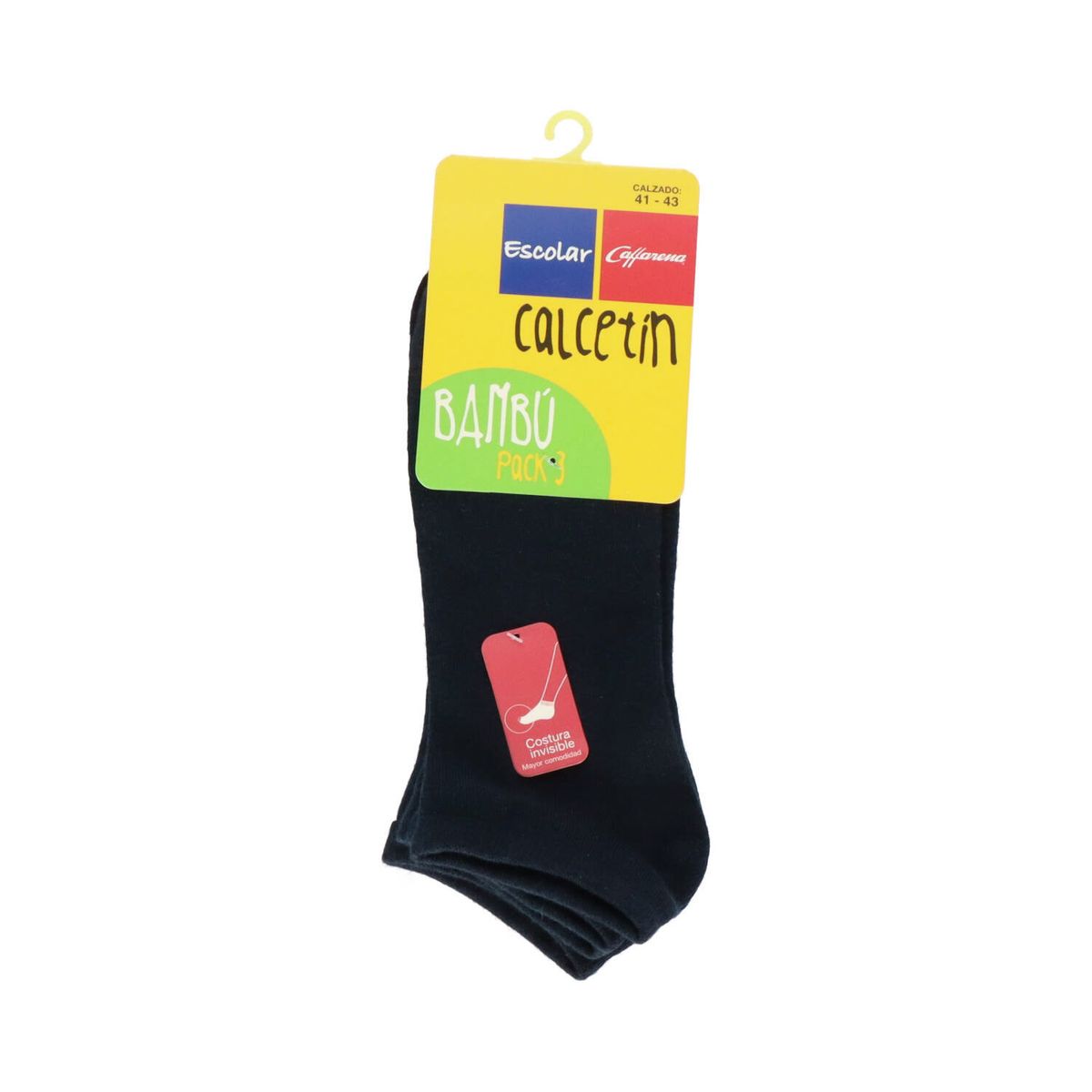 Caffarena - Calcetín Tobillo Escolar Bambú Pack 3 21632