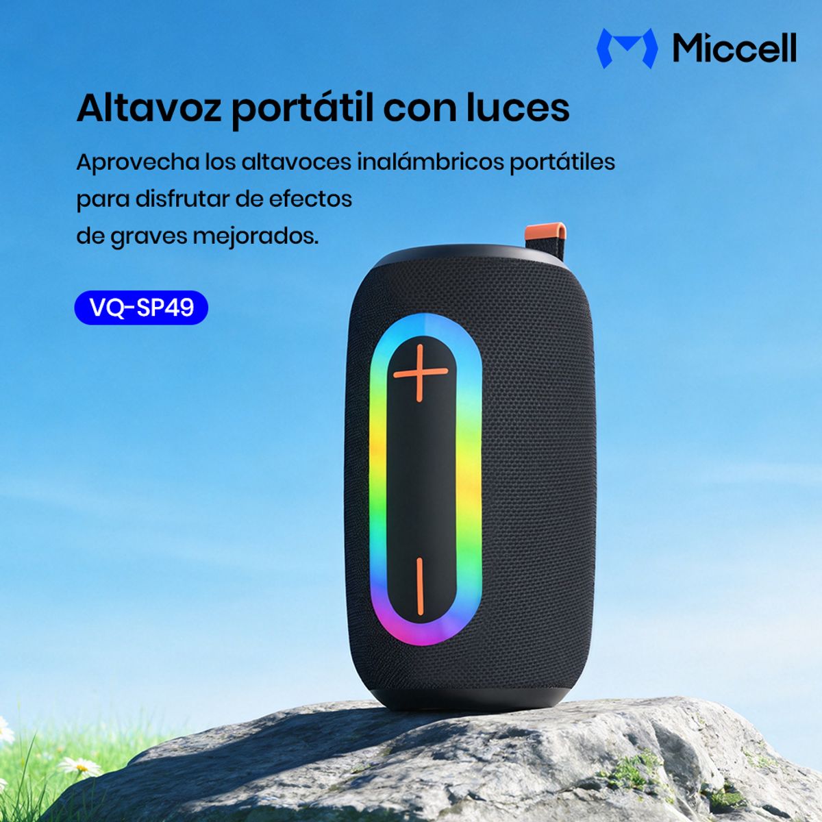MICCELL - Miccell Parlante Bluetooth Portátil Inalámbrico para Música y Entretenimiento