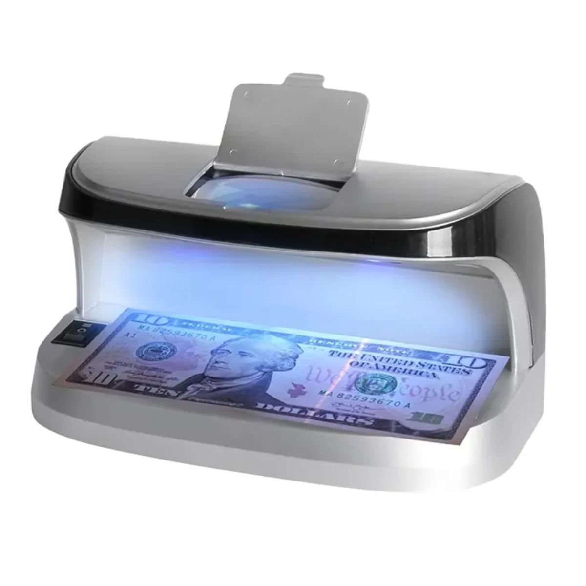 OEM - Detector de Billetes Falsos Recargable - Seguridad para Negocio UV + MG + Luz Blanca