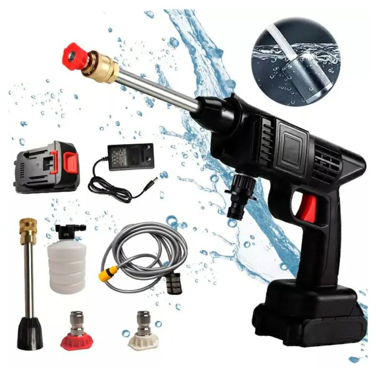 Pistola de Agua Hidrolavadora Para Auto 48V de Alta Presión, marca SEISA - Foto Principal