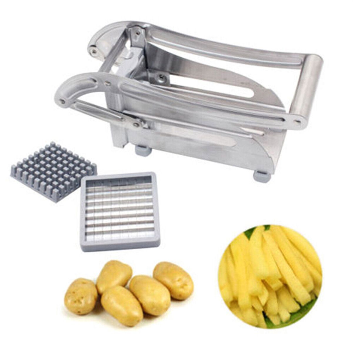 OEM - Prensa Cortadora de Papas y Verduras Profesional - Picador de Cocina en Acero Inox