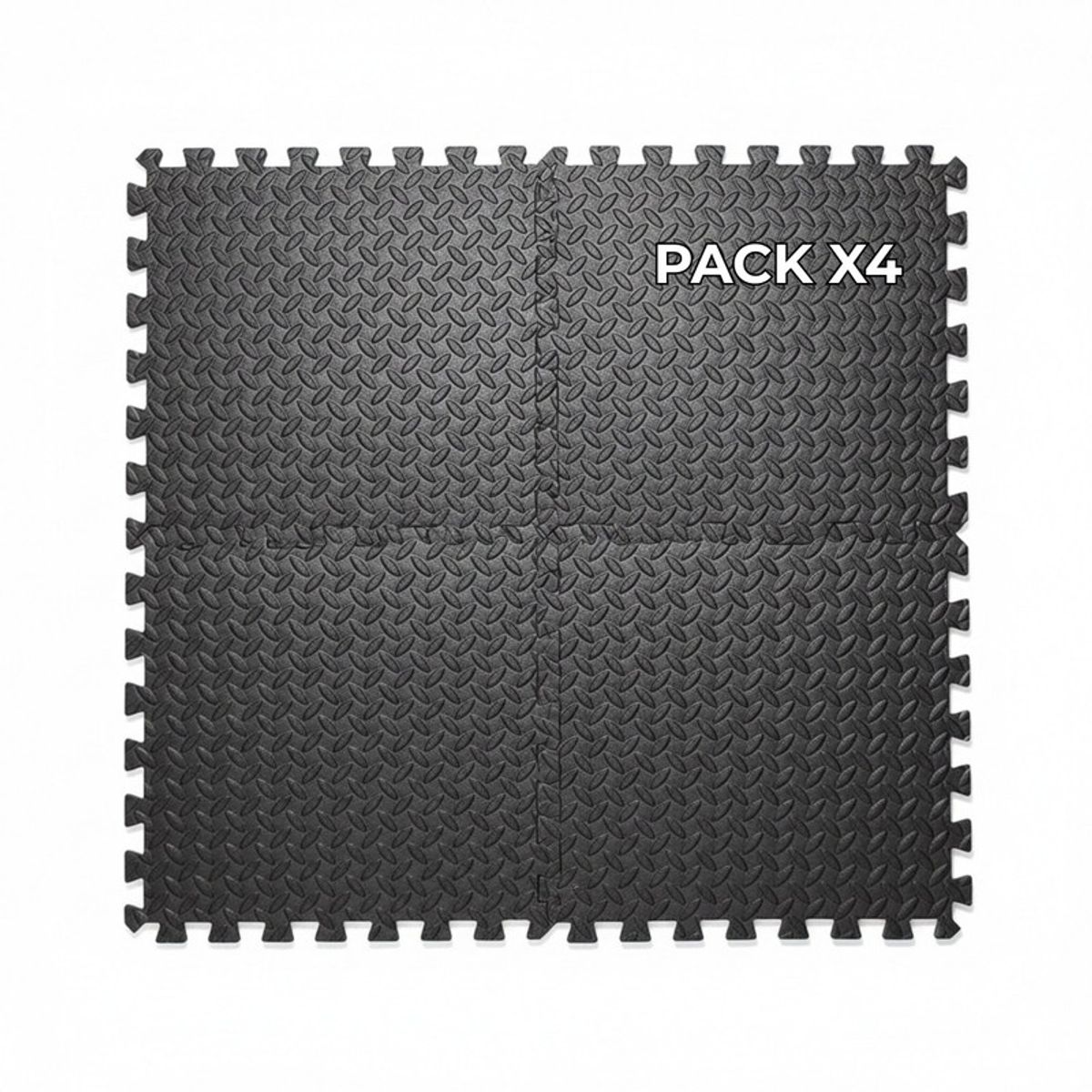 PENTHA - Piso de Goma 15mm para Gimnasio 60x60 cm Set X4