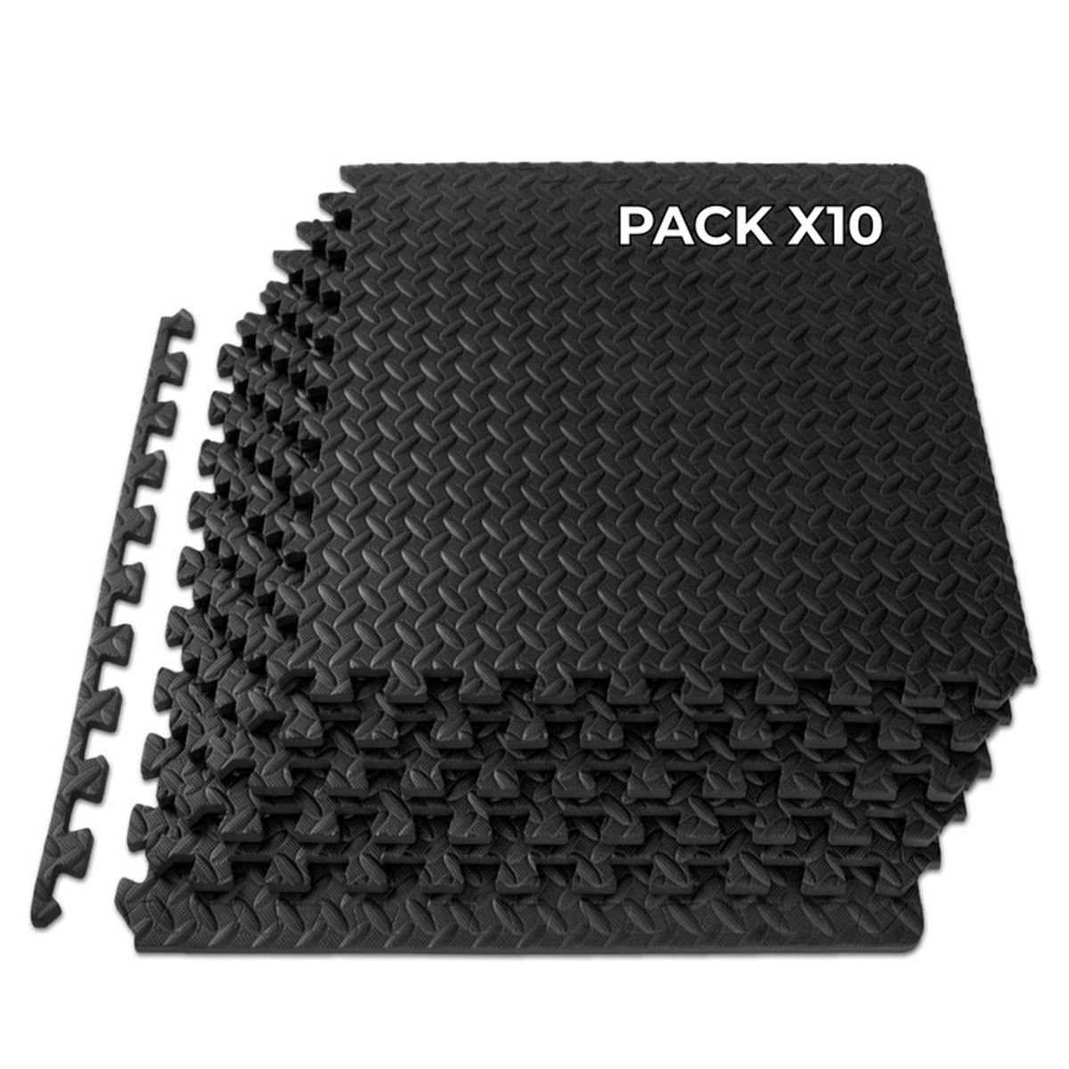 PENTHA - Piso de Goma 15mm para Gimnasio 60x60 cm Set X10