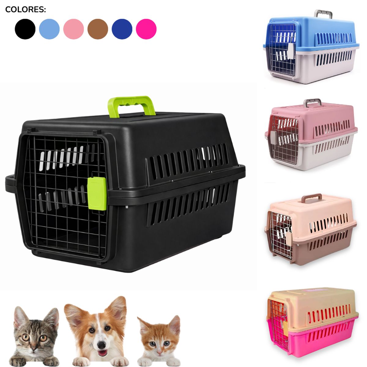 INSPIRA MARKET - Transportador de Mascota Canil Kennel 58 x 37 x 37 cm Grande