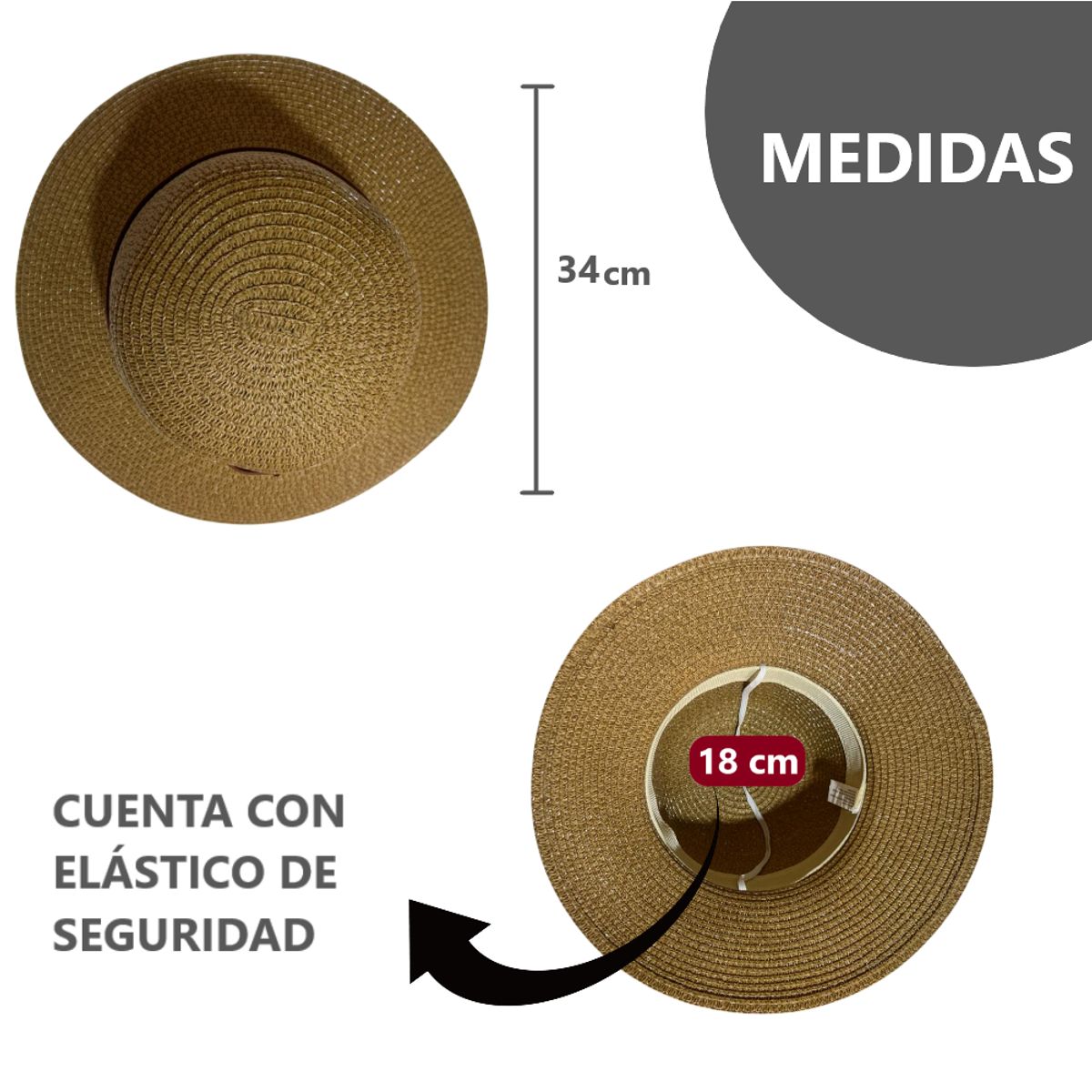 GENERICO - Sombrero con Correa elegante